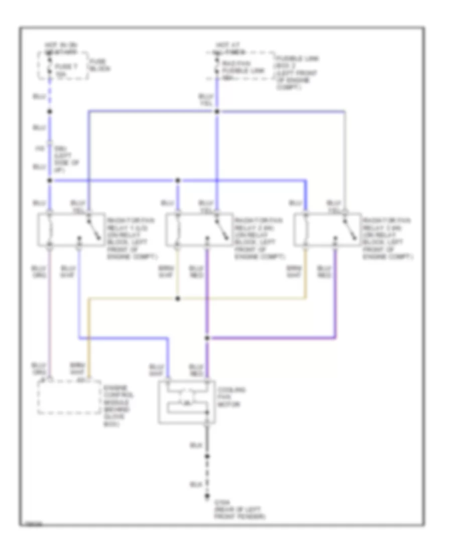 Cooling Fan Wiring Diagram for Nissan Quest 1993