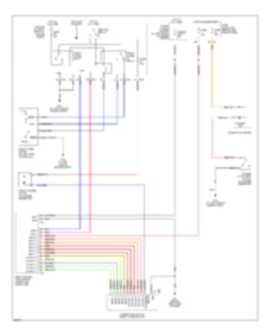 Электросхема стеклоочистителя, дворников и омывателя для Nissan Maxima SE 2008