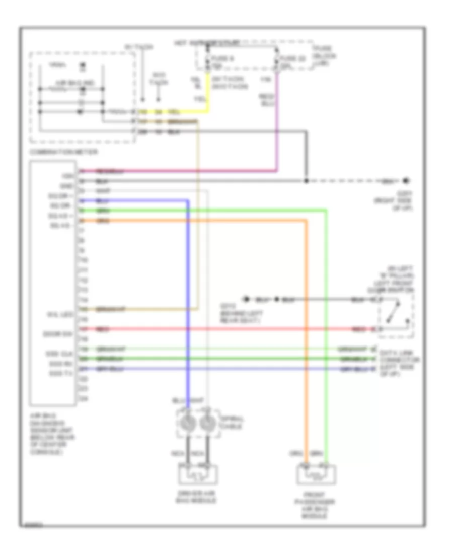 Supplemental Restraint Wiring Diagram for Nissan Sentra 1997
