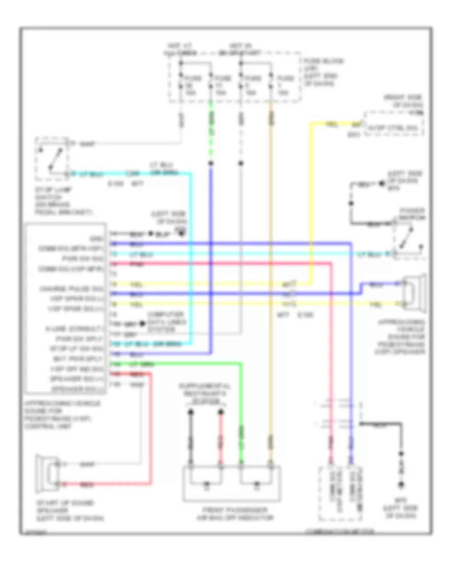 Virtual Engine Sound System Wiring Diagram for Nissan Leaf SV 2012