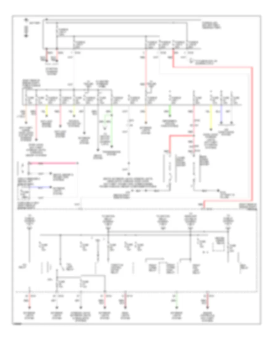 Power Distribution Wiring Diagram 1 of 2 for Nissan Pathfinder LE 2010