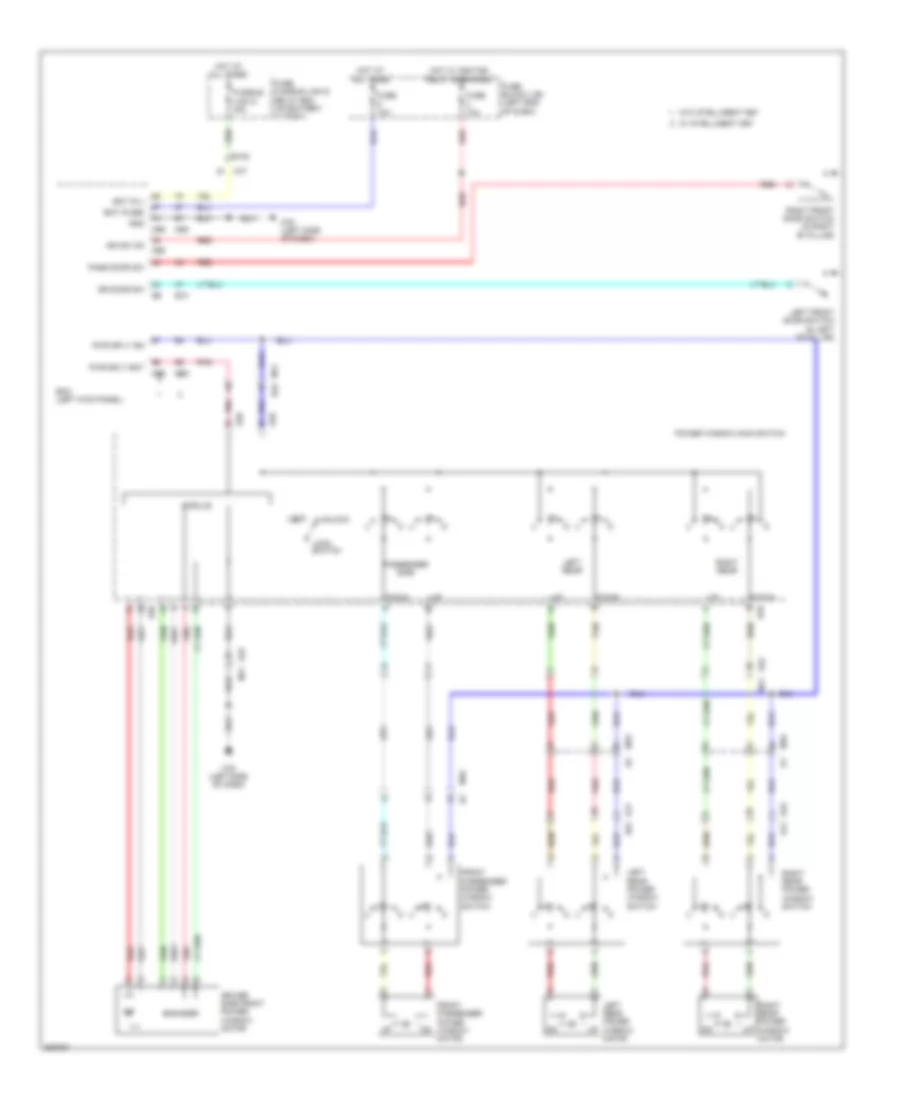 Power Windows Wiring Diagram for Nissan Juke S 2013