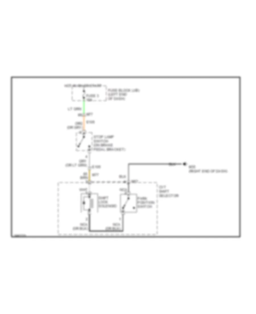 Shift Interlock Wiring Diagram for Nissan Juke S 2013