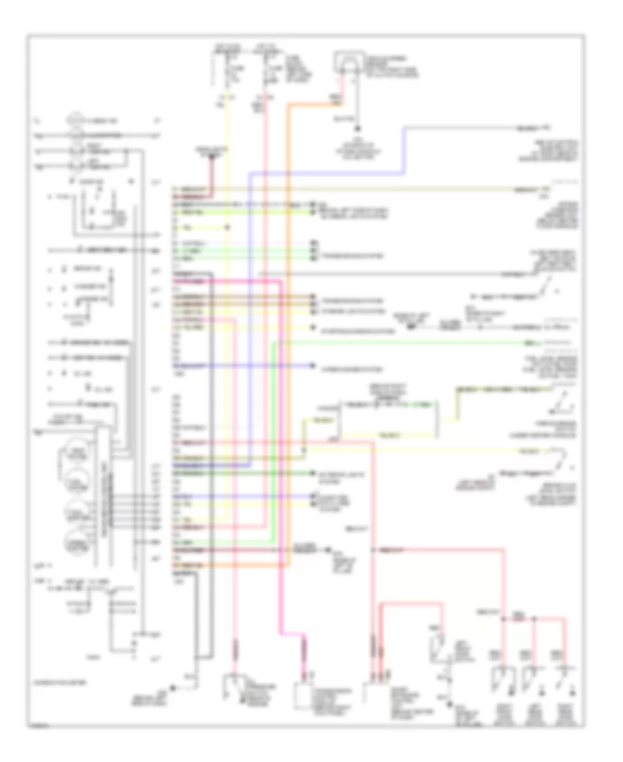 1.8L, Instrument Cluster Wiring Diagram, with Tachometer for Nissan Sentra SE-R Spec V 2005