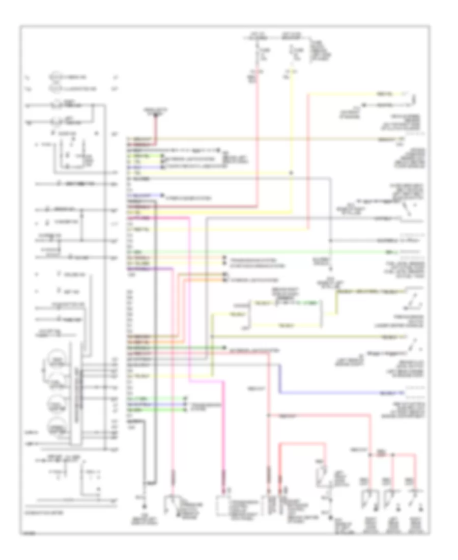 2.5L, Instrument Cluster Wiring Diagram, with Tachometer for Nissan Sentra SE-R Spec V 2005