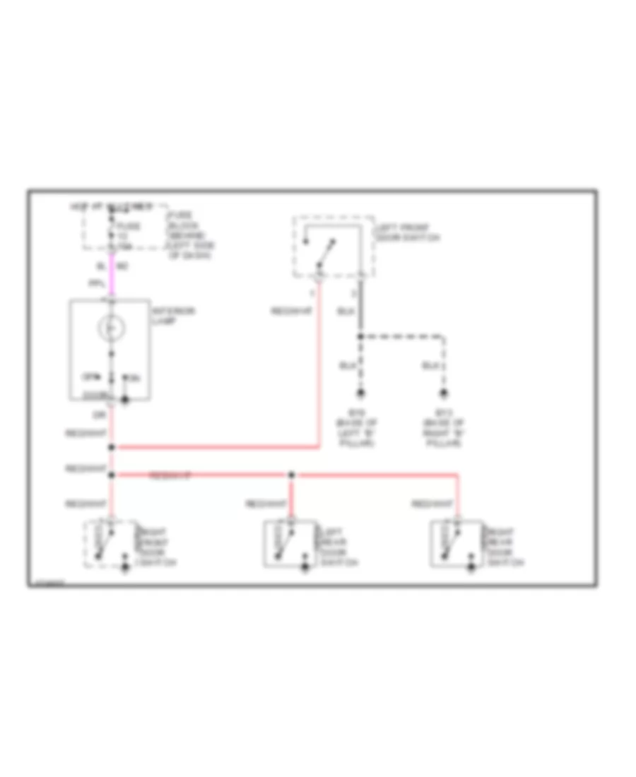 Courtesy Lamps Wiring Diagram without Power Door Locks for Nissan Sentra SE R Spec V 2005