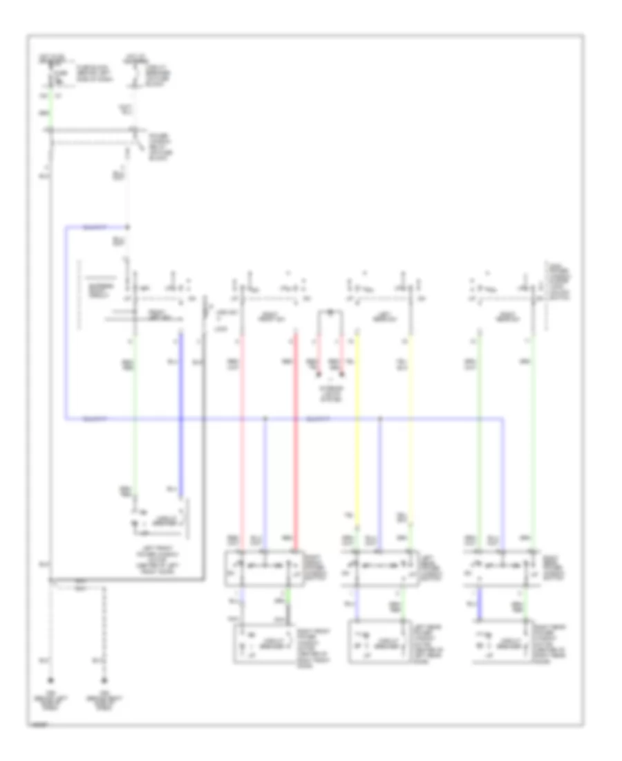 Power Windows Wiring Diagram for Nissan Sentra SE-R Spec V 2005