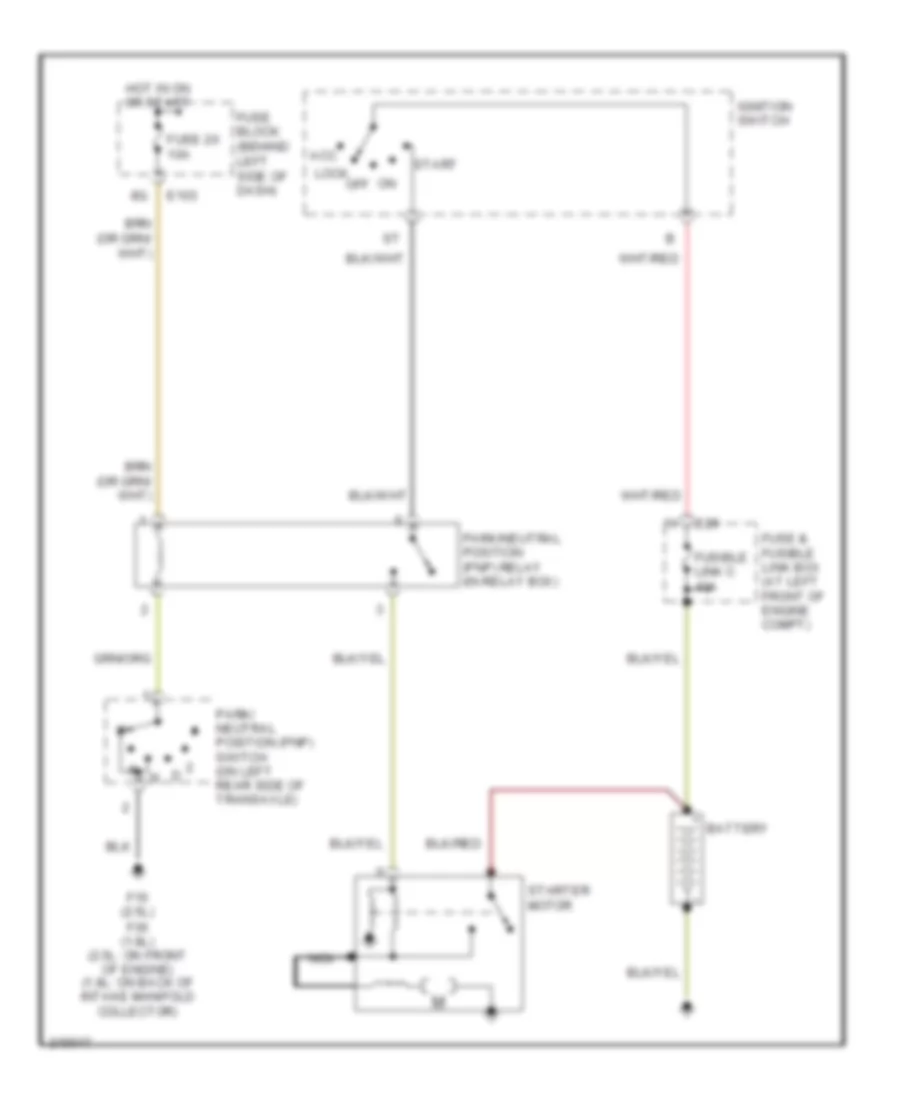 Starting Wiring Diagram A T for Nissan Sentra SE R Spec V 2005