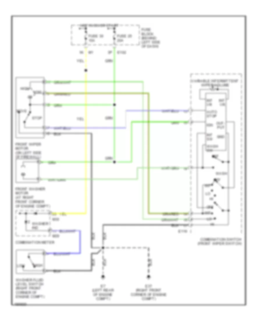 Intermittent WiperWasher Wiring Diagram for Nissan Sentra SE-R Spec V 2005