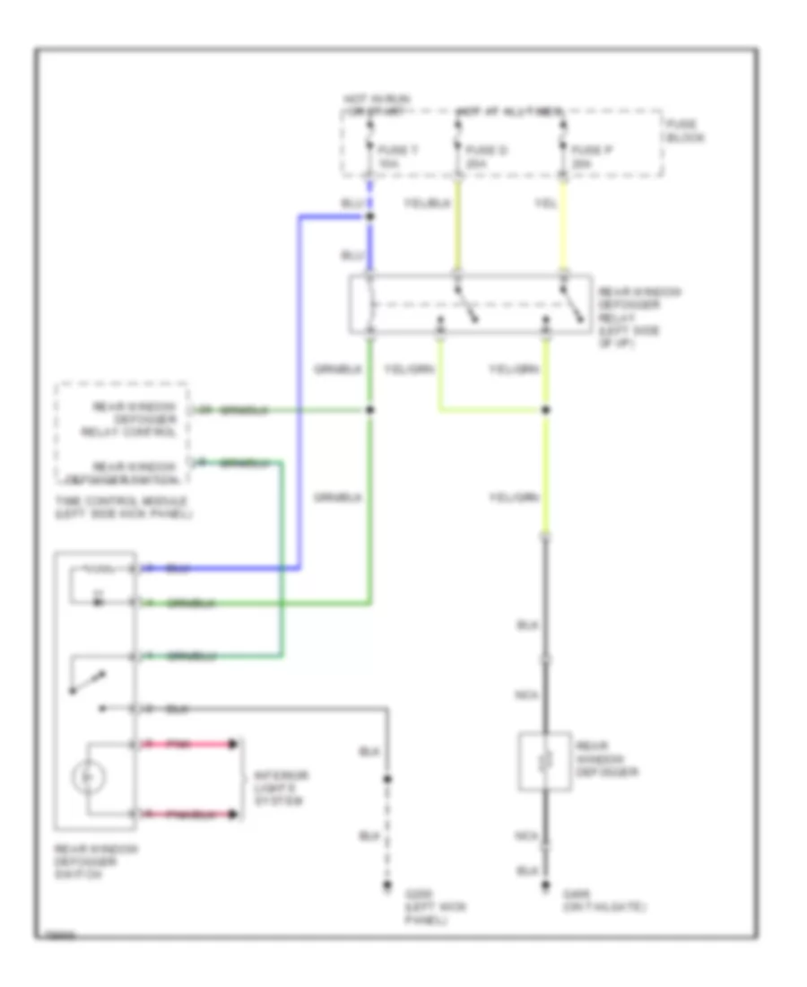 Defogger Wiring Diagram for Nissan Quest GXE 1993