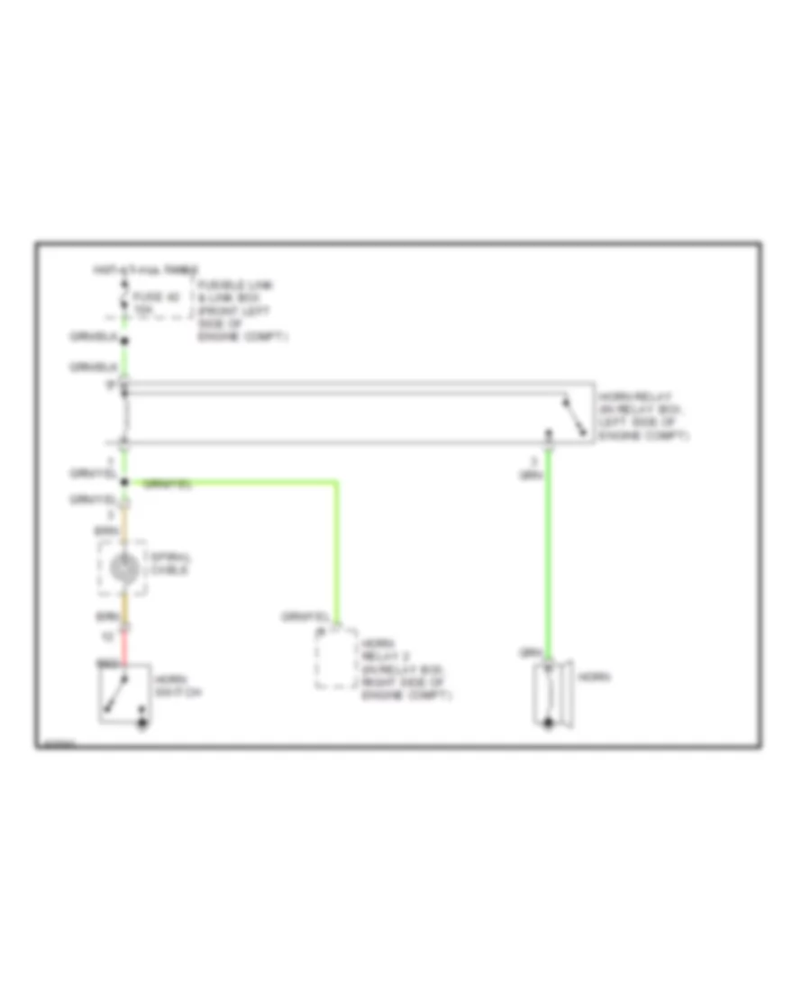 Horn Wiring Diagram for Nissan Sentra GLE 1997