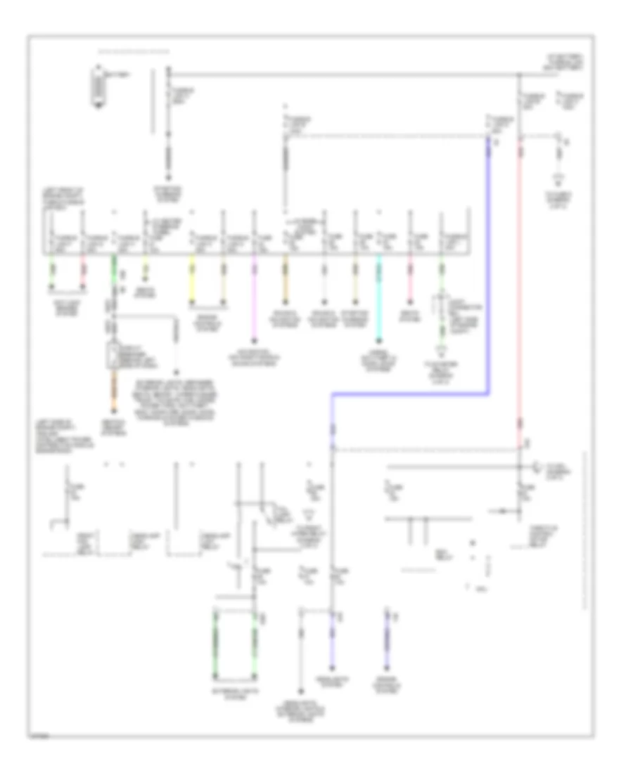 Power Distribution Wiring Diagram 1 of 3 for Nissan Maxima S 2012
