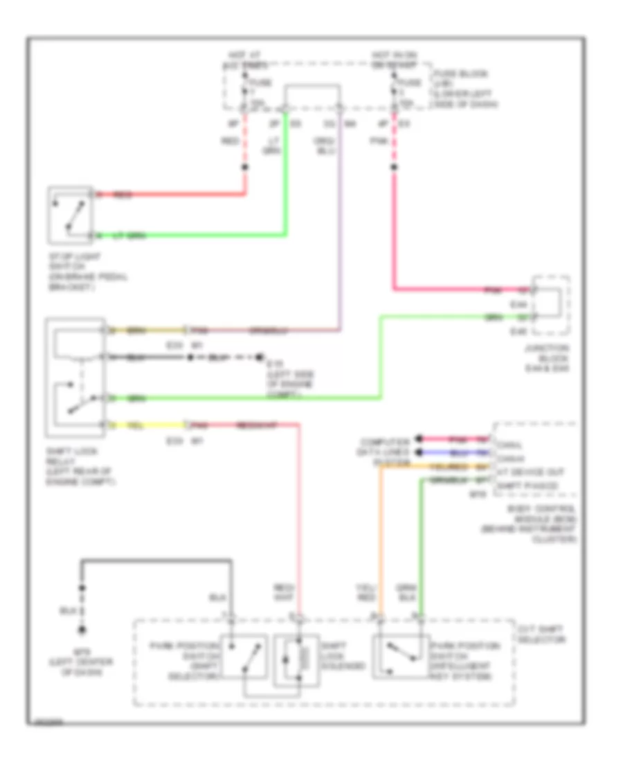 Shift Interlock Wiring Diagram for Nissan Maxima S 2012