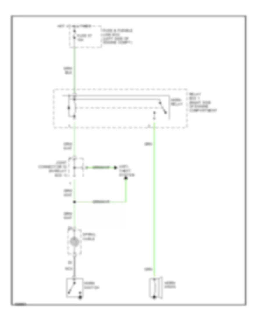 Horn Wiring Diagram for Nissan Maxima GLE 2002