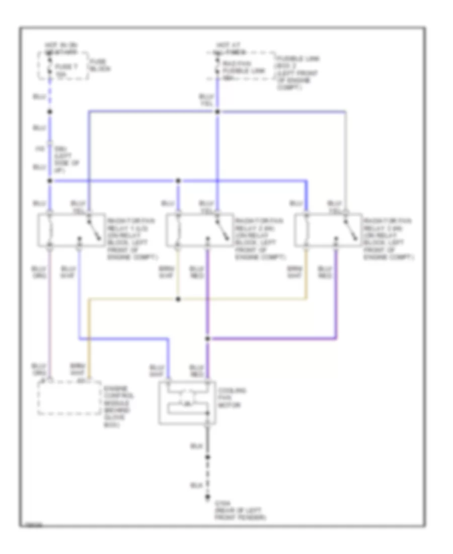 Cooling Fan Wiring Diagram for Nissan Quest XE 1993