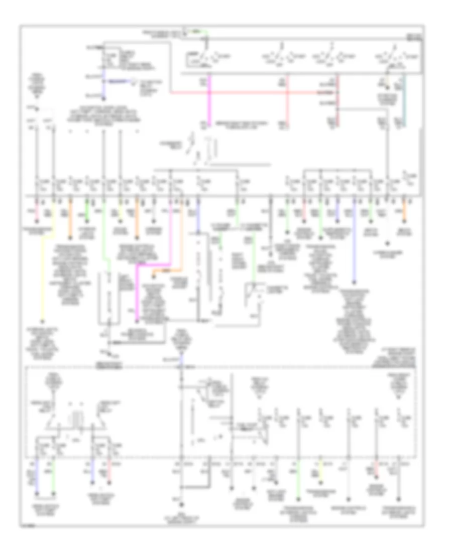 Power Distribution Wiring Diagram (2 of 2) for Nissan Titan LE 2005