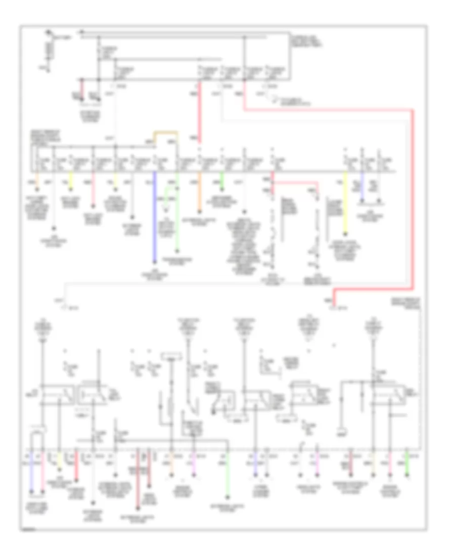 Power Distribution Wiring Diagram 1 of 2 for Nissan Pathfinder LE 2008