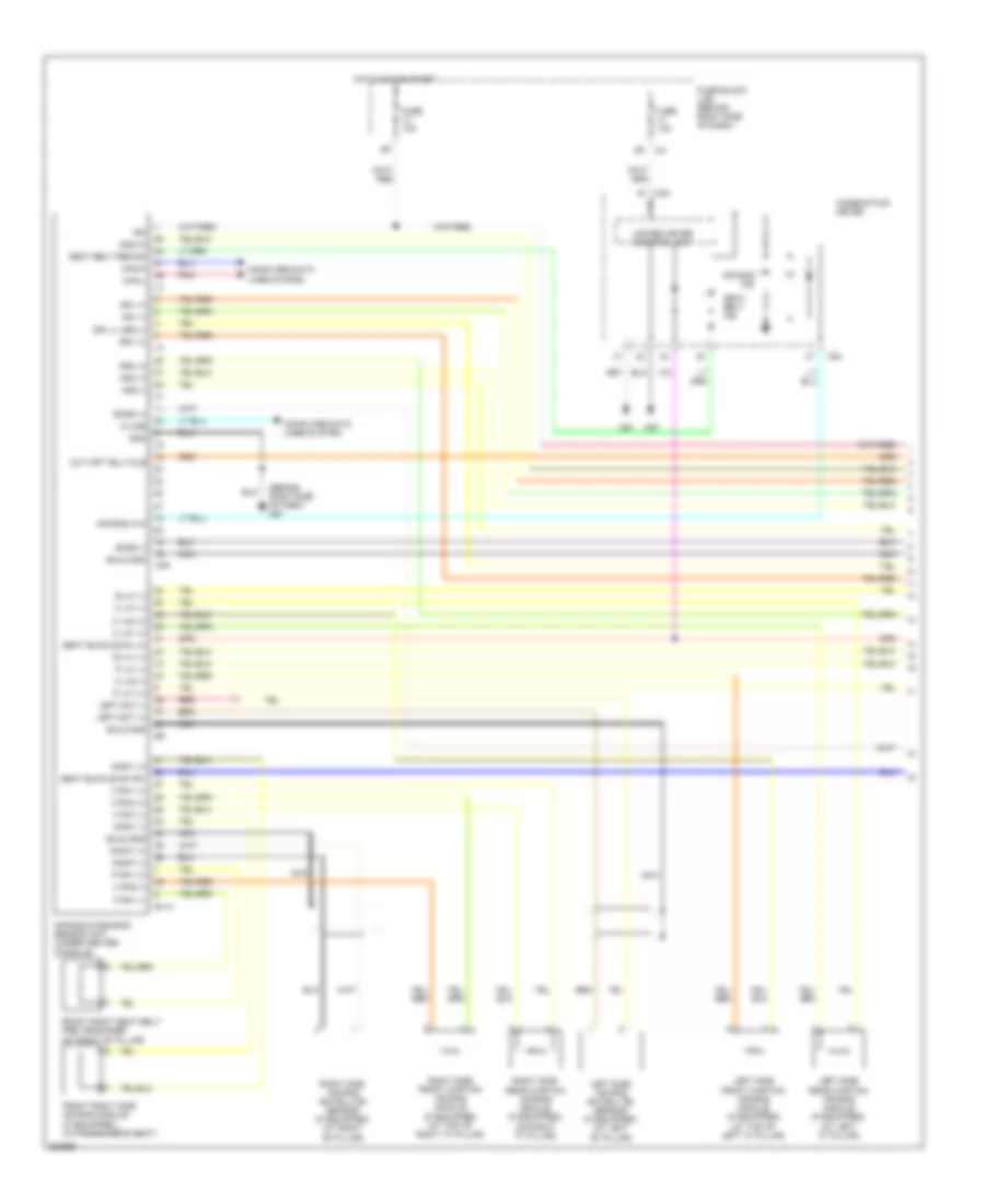 Supplemental Restraints Wiring Diagram 1 of 2 for Nissan Pathfinder LE 2008