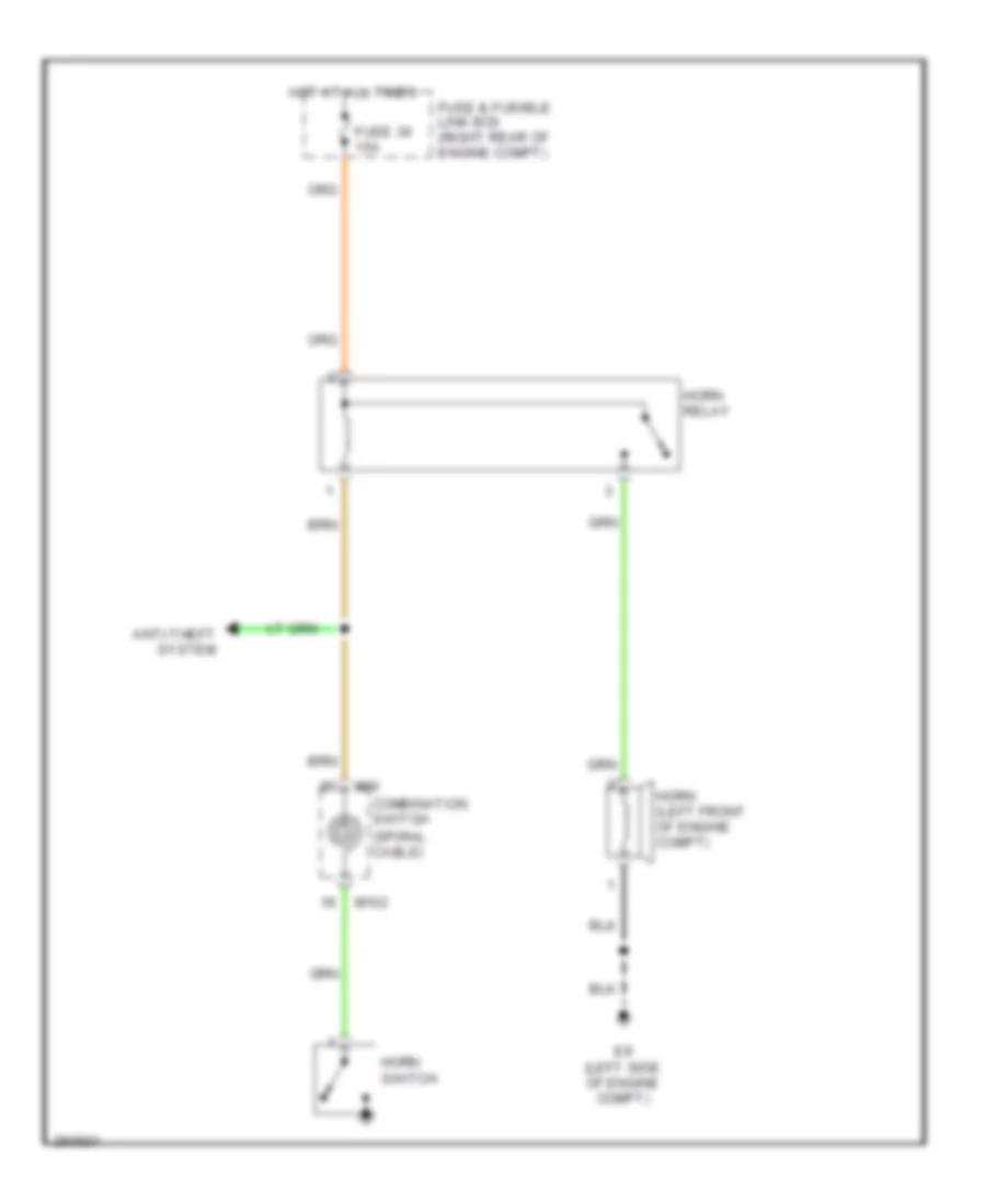 Horn Wiring Diagram for Nissan Pathfinder S 2008