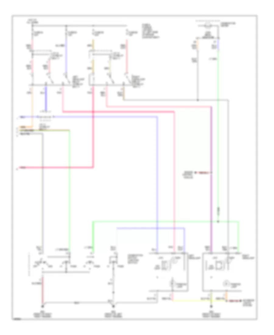 Headlight Wiring Diagram, without DRL (2 of 2) for Nissan Maxima SE 2002