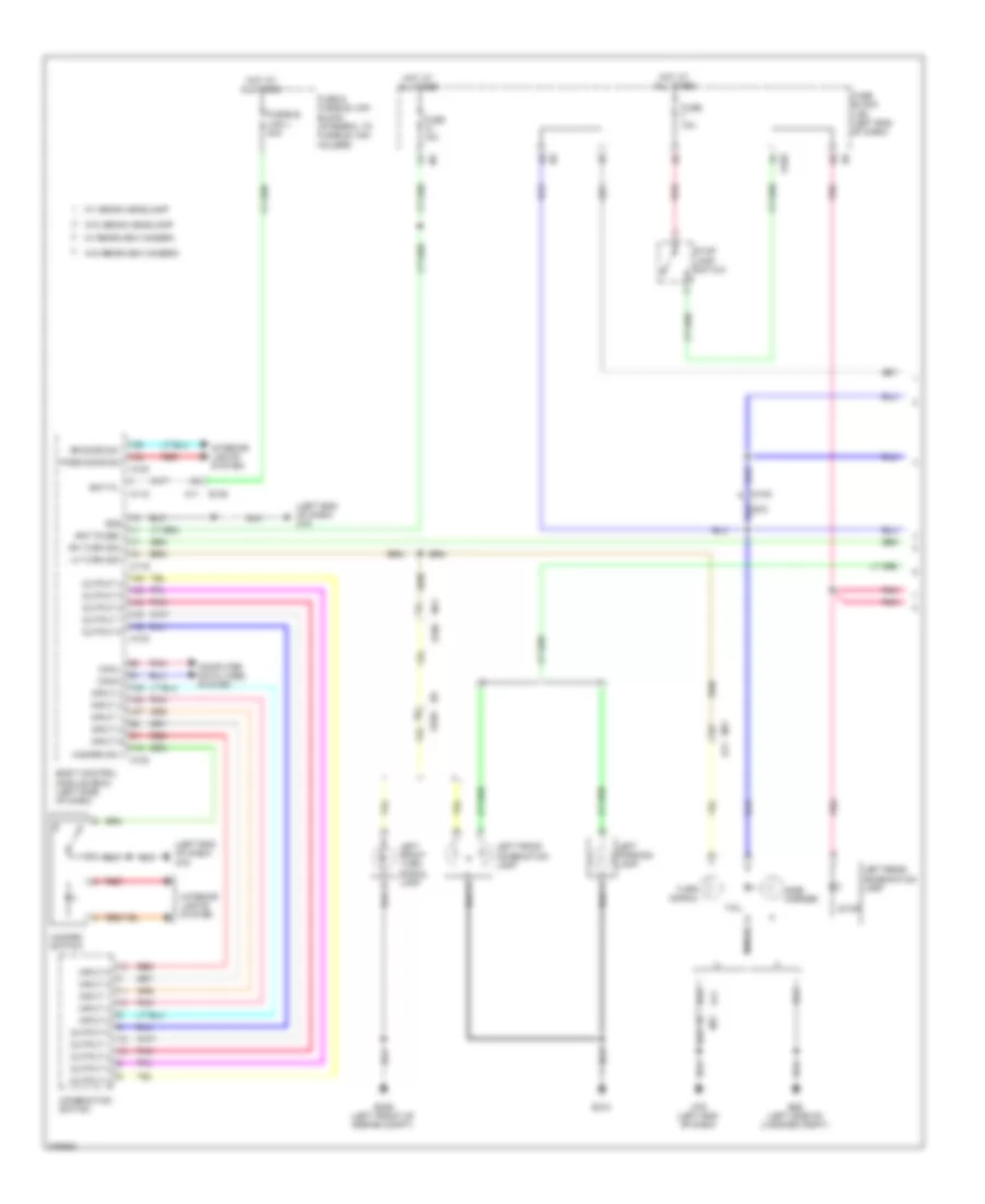 Exterior Lamps Wiring Diagram Except Convertible 1 of 2 for Nissan Murano CrossCabriolet 2012