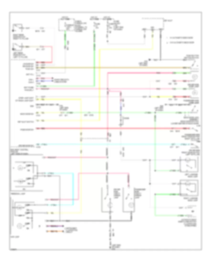 Courtesy Lamps Wiring Diagram, Except Convertible for Nissan Murano CrossCabriolet 2012
