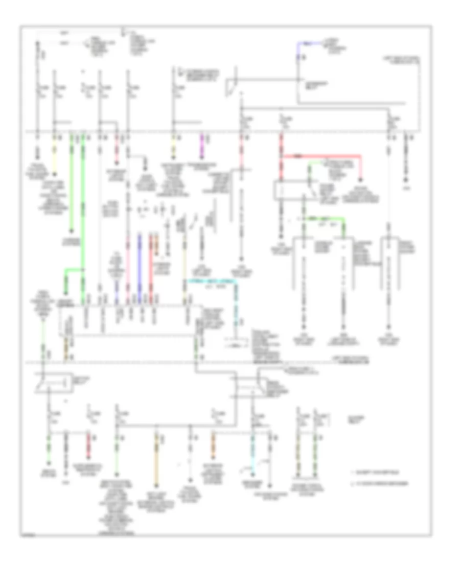 Power Distribution Wiring Diagram (2 of 2) for Nissan Murano CrossCabriolet 2012