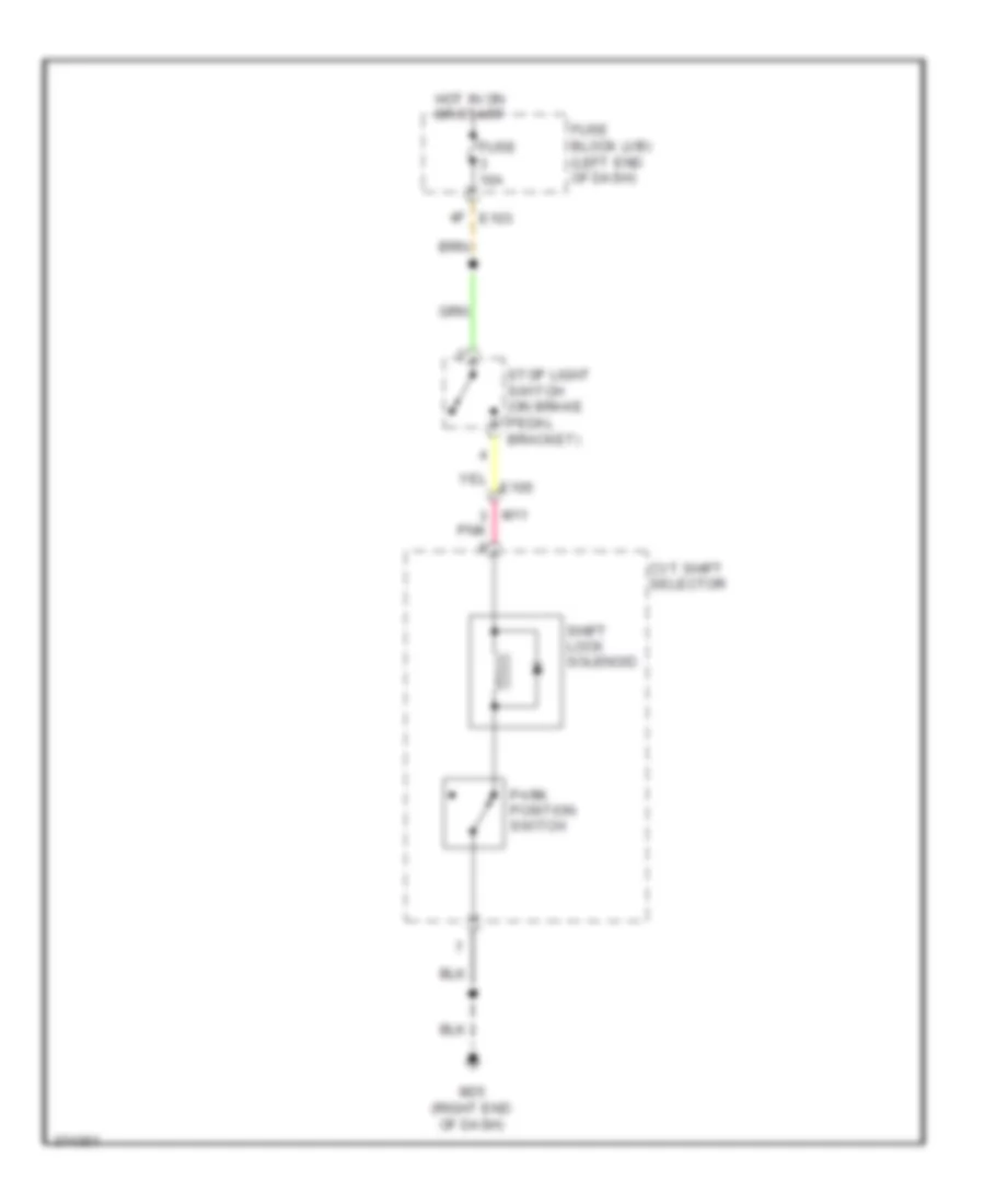Shift Interlock Wiring Diagram for Nissan Murano CrossCabriolet 2012