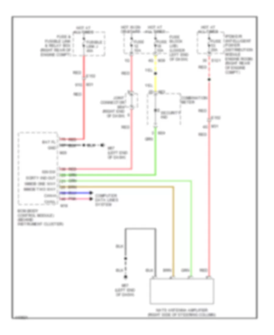 Immobilizer Wiring Diagram for Nissan NVSV 2014 1500