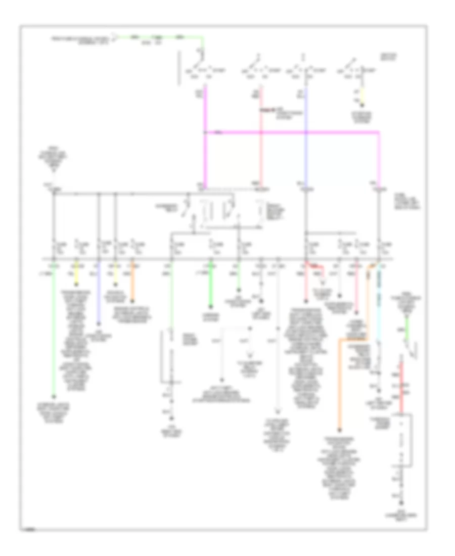 Power Distribution Wiring Diagram (2 of 3) for Nissan NV1500 SV 2014