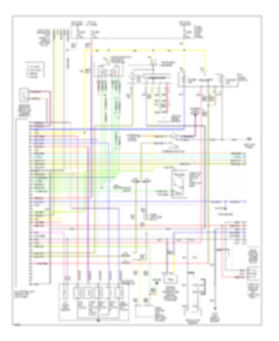2.0L, Transmission Wiring Diagram, Analog Cluster for Nissan Sentra GXE 1993