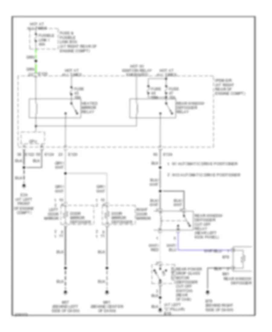 Defoggers Wiring Diagram for Nissan Titan XE 2005