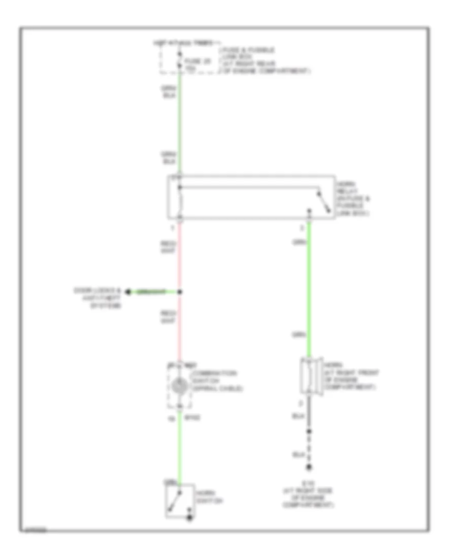 Horn Wiring Diagram for Nissan Titan XE 2005