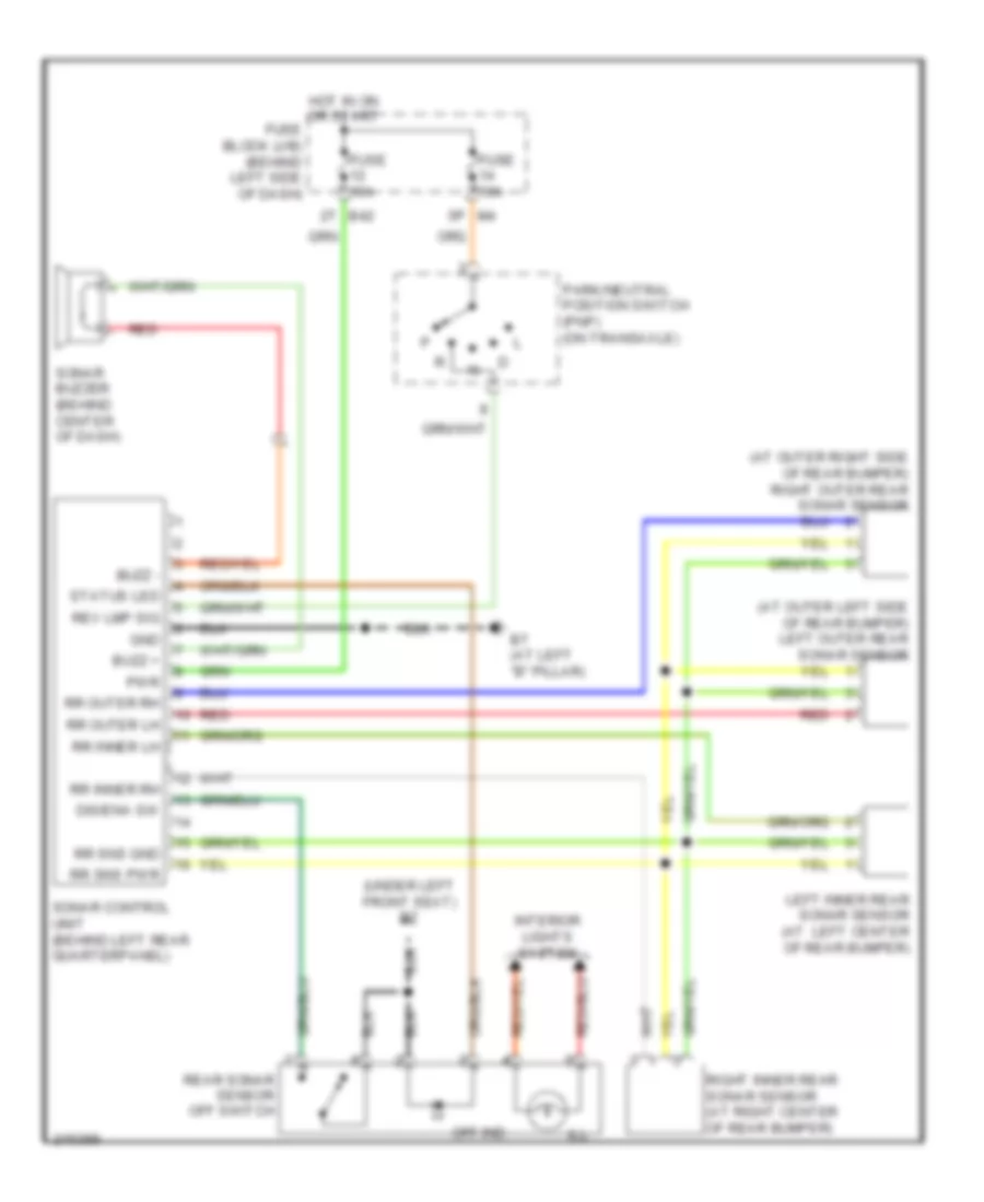 Rear Sonar Wiring Diagram for Nissan Titan XE 2005