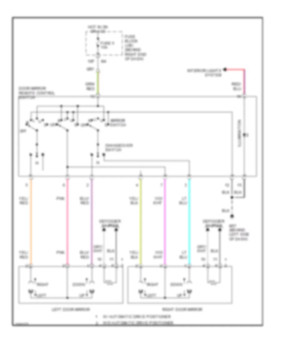 Power Mirrors Wiring Diagram for Nissan Titan XE 2005