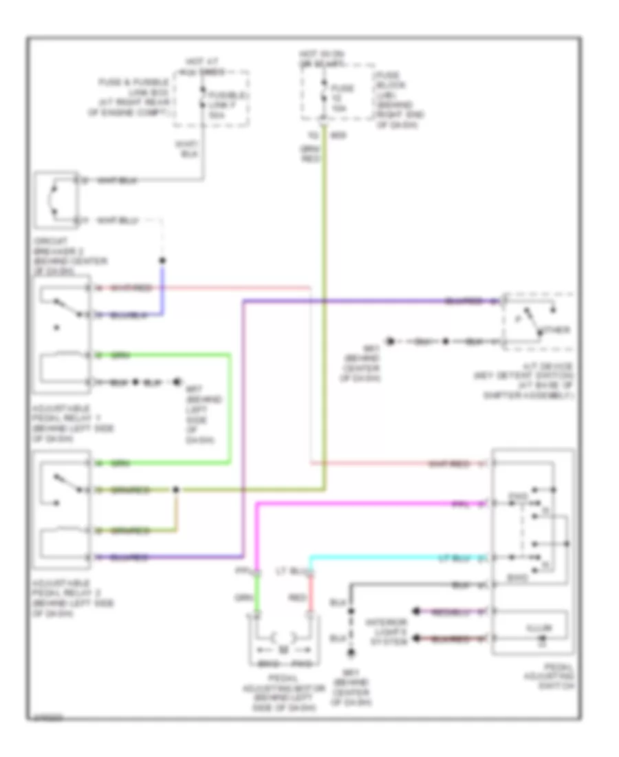 Adjustable Pedal Wiring Diagram with Column Shift for Nissan Titan XE 2005