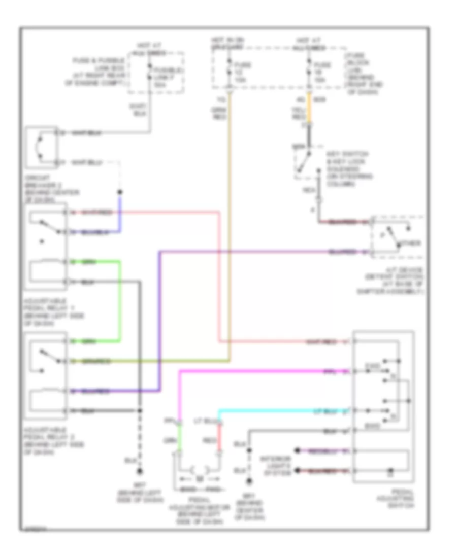 Adjustable Pedal Wiring Diagram with Floor Shift for Nissan Titan XE 2005