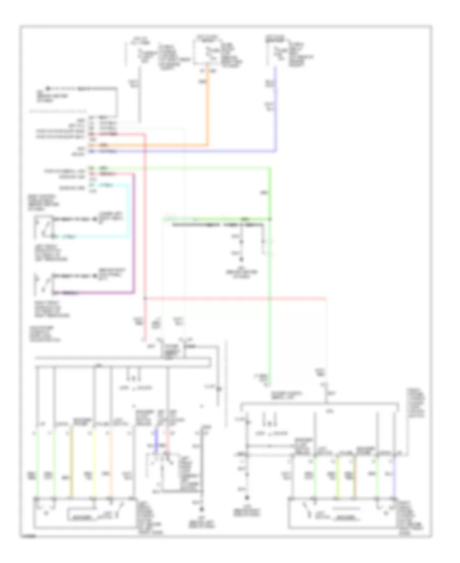 Power Windows Wiring Diagram without Crew Cab for Nissan Titan XE 2005