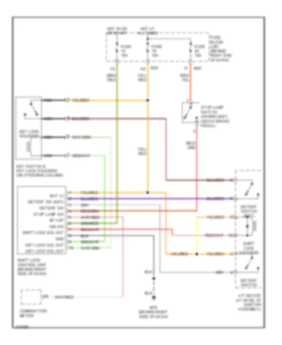 Shift Interlock Wiring Diagram with Floor Shift for Nissan Titan XE 2005