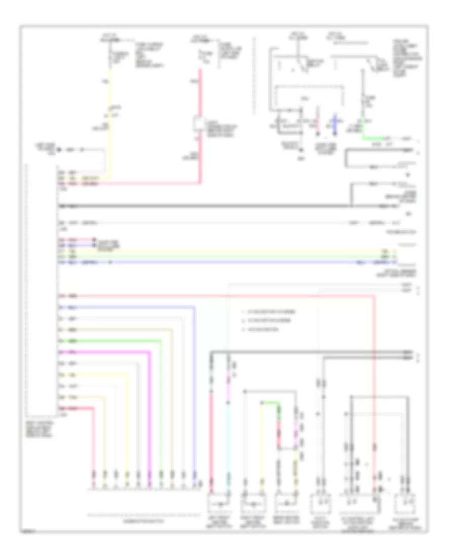 Instrument Illumination Wiring Diagram (1 of 2) for Nissan Leaf S 2013