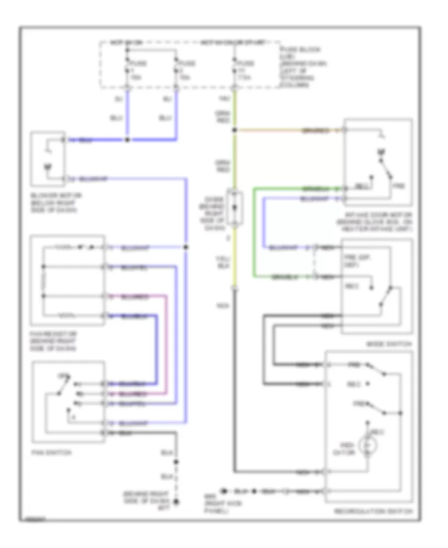 Heater Wiring Diagram for Nissan Pathfinder LE 2002