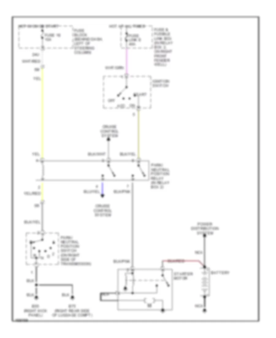 Starting Wiring Diagram, AT for Nissan Pathfinder LE 2002