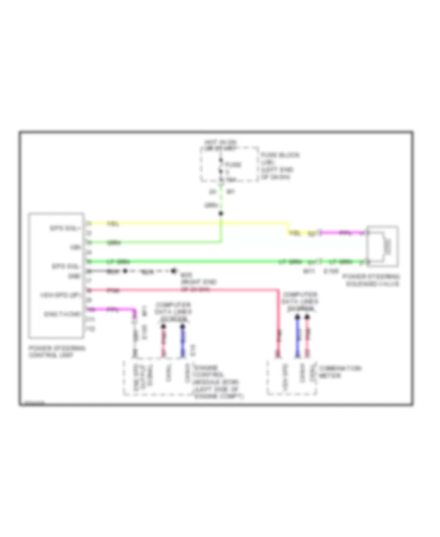 Electronic Power Steering Wiring Diagram for Nissan Murano LE 2012