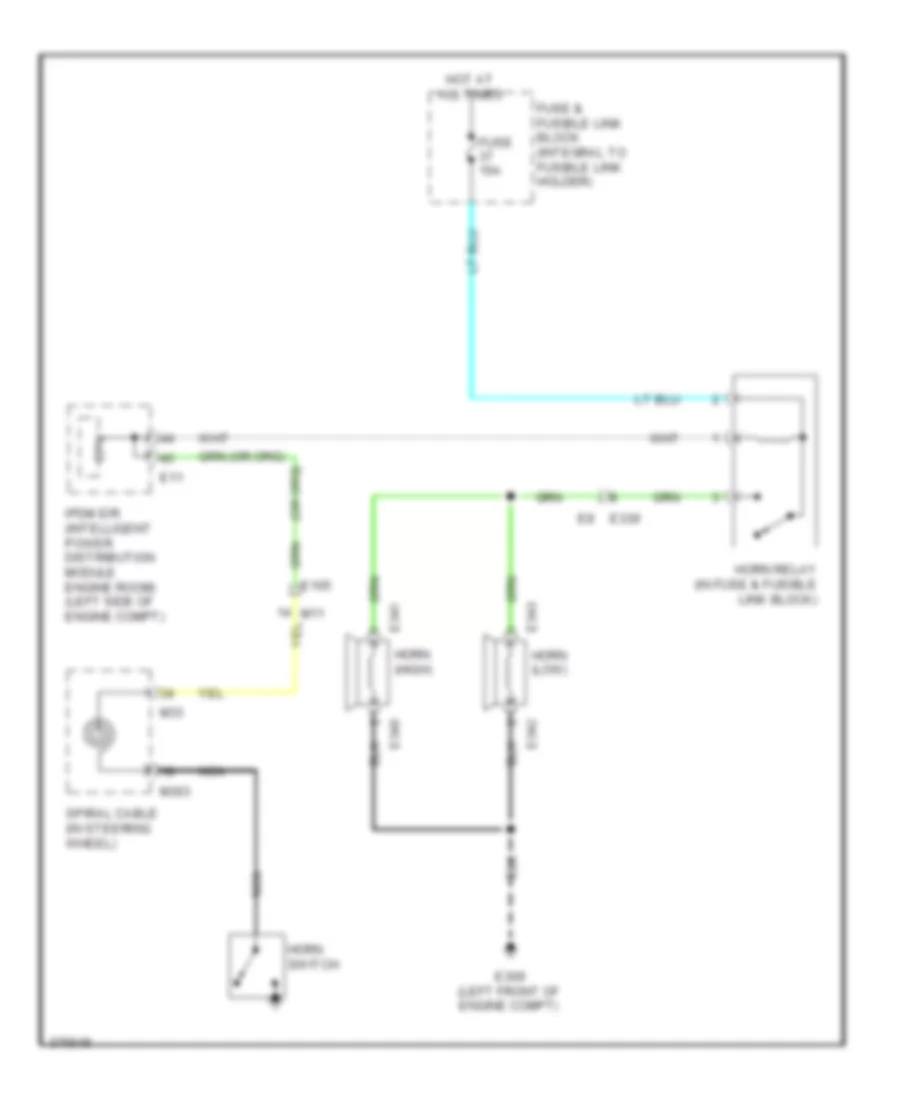 Horn Wiring Diagram for Nissan Murano LE 2012