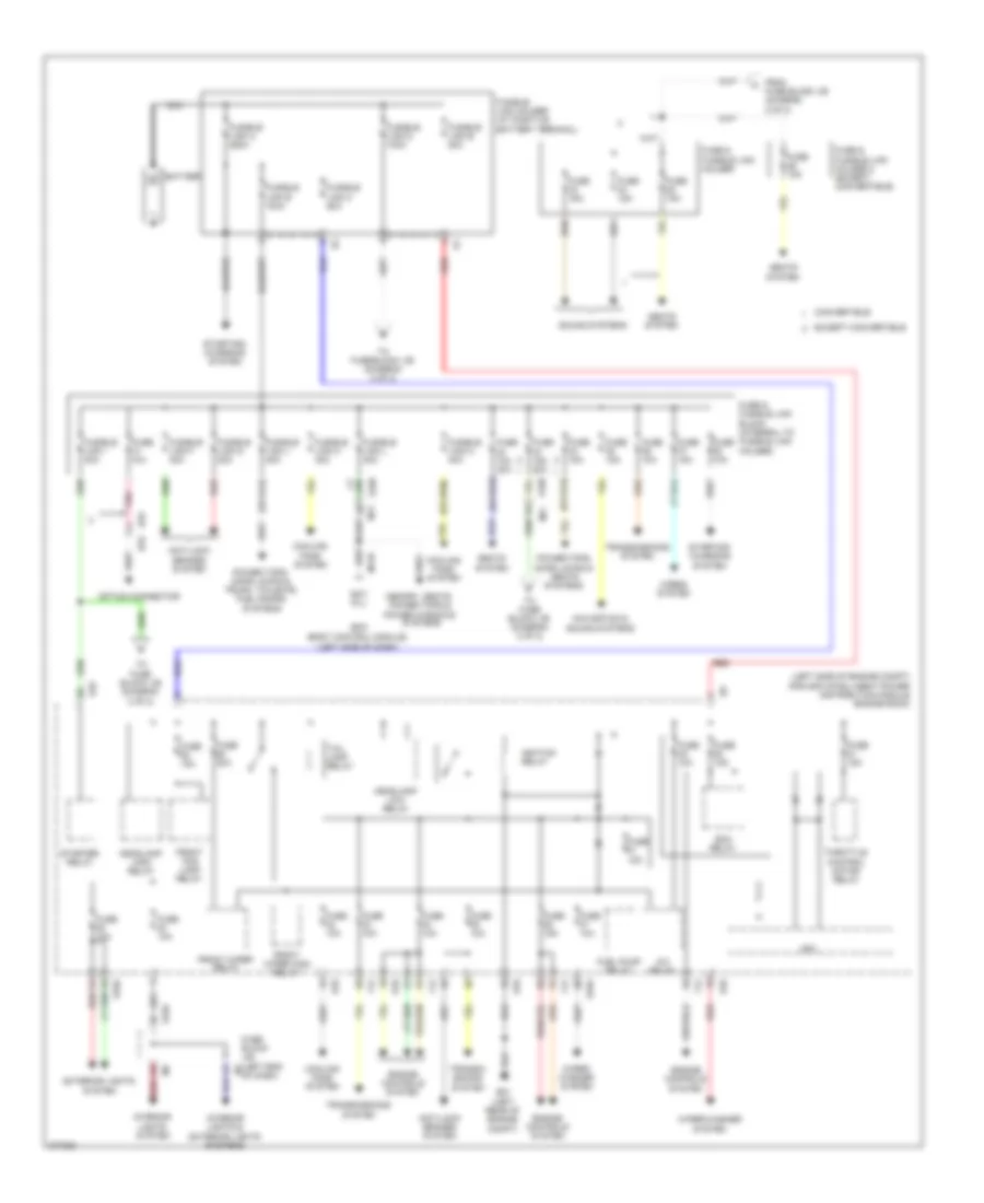 Power Distribution Wiring Diagram 1 of 2 for Nissan Murano LE 2012