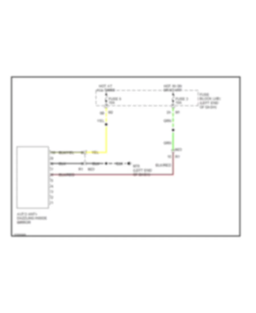 Auto Anti dazzling Inside Mirror Wiring Diagram for Nissan Murano LE 2012