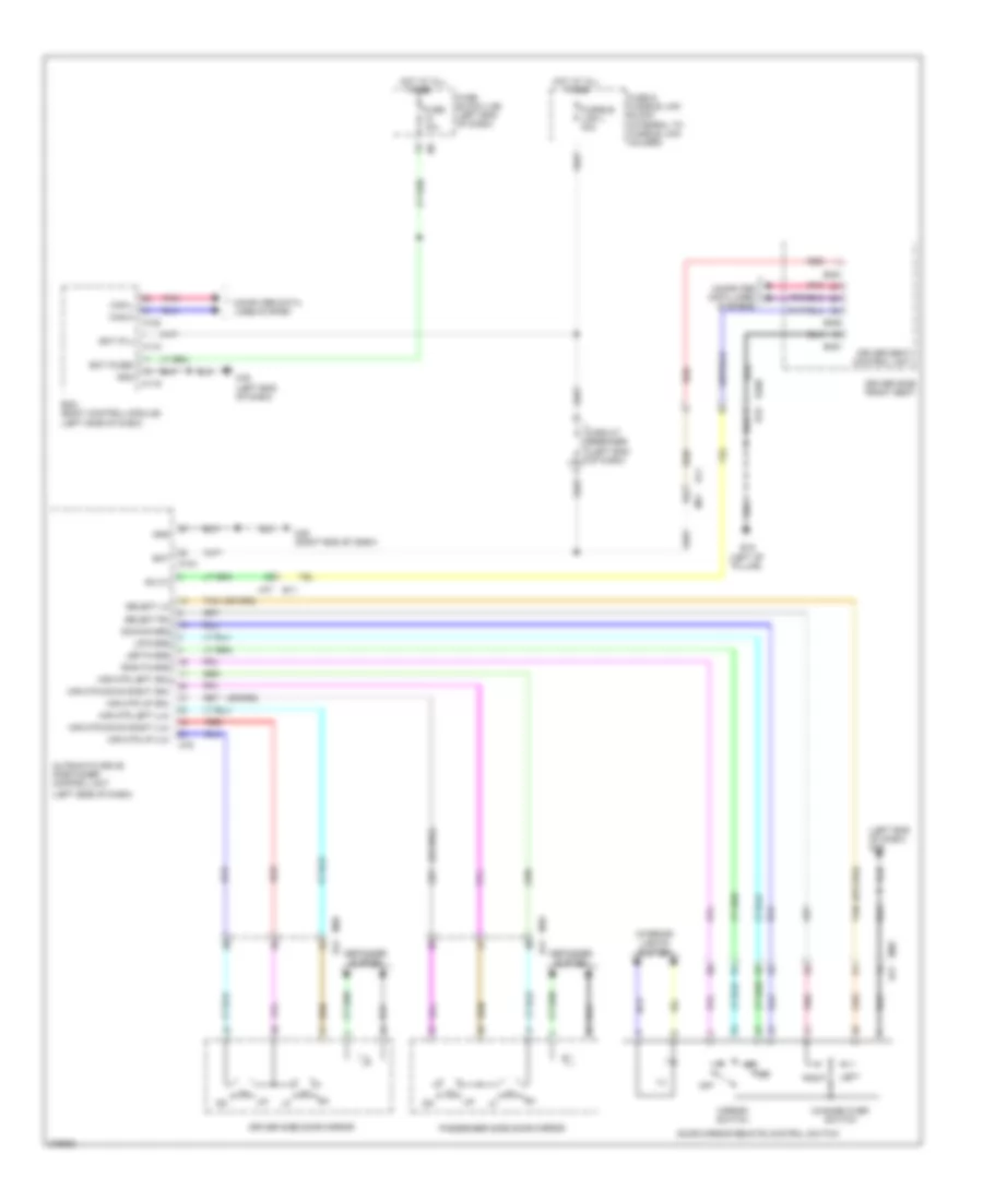 Power Mirrors Wiring Diagram Convertible for Nissan Murano LE 2012