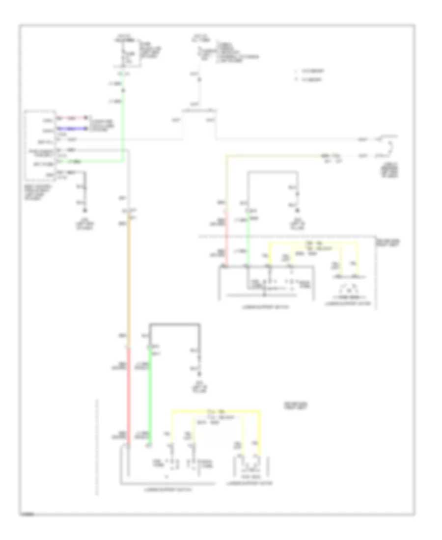 Lumbar Wiring Diagram Except Convertible for Nissan Murano LE 2012