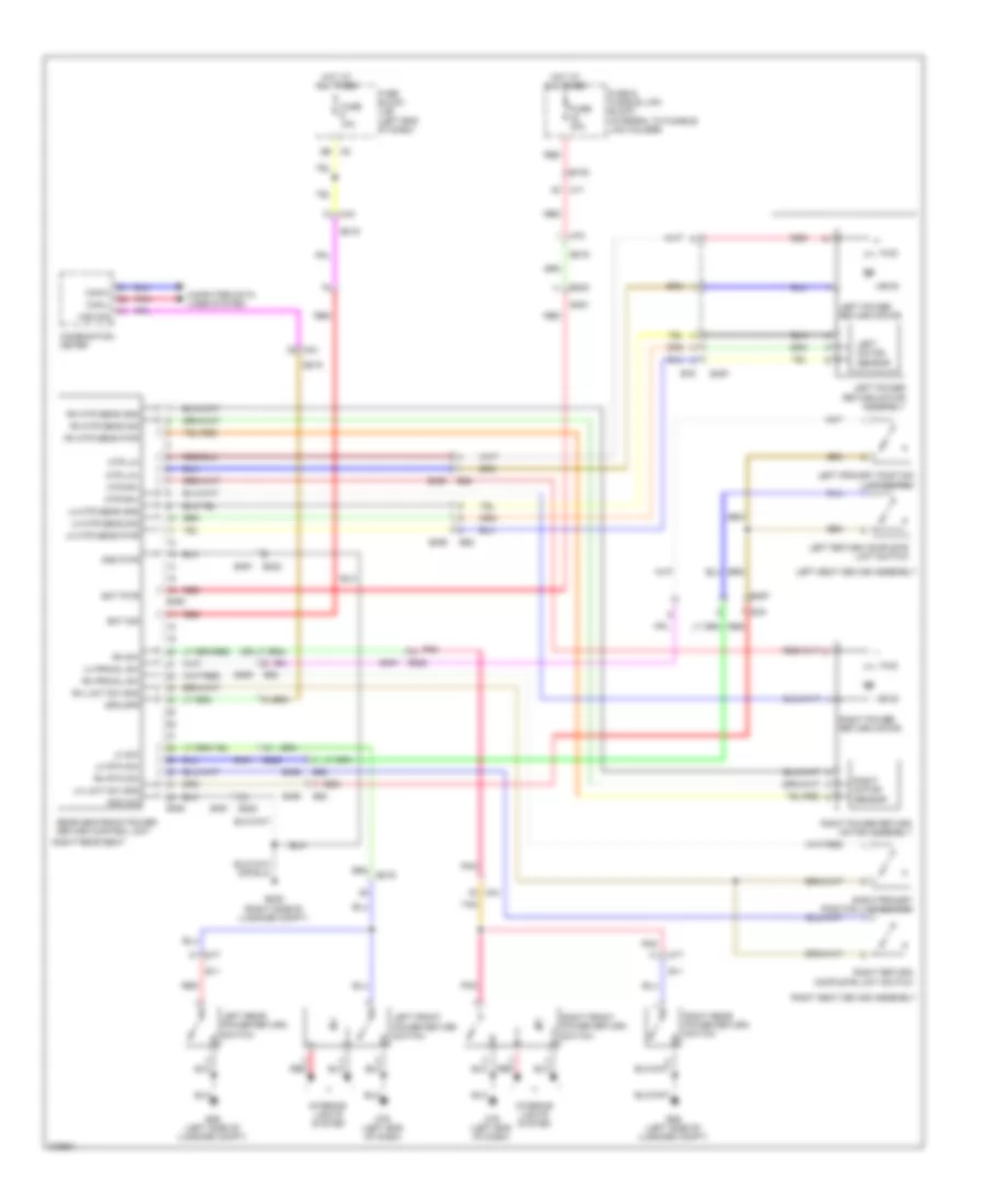 Rear Seatback Power Return System Wiring Diagram for Nissan Murano LE 2012