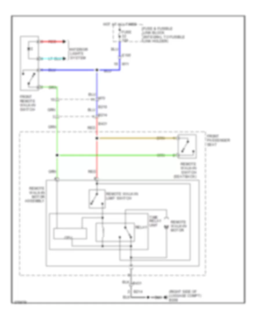 Remote Walk in System Wiring Diagram for Nissan Murano LE 2012